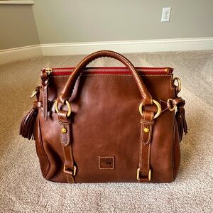 Dooney & Bourke Florentine Large Satchel Made in the USA - Chestnut